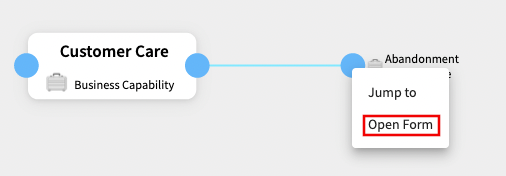 Right-click a connected element